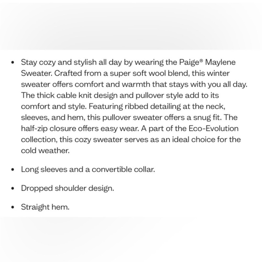 Paige Maylene Sweater-LARGE- in came, wool blend - Picture 6 of 6
